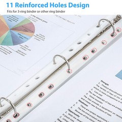 100PCS Clear Plastic Sheet Page Protectors Sleeves A4 Size Document Ring Binder