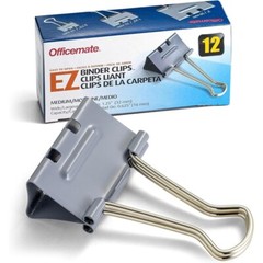 EZ Binder Clips Medium Metal Paper Clips Durable Organizer Office Supply 12ct US