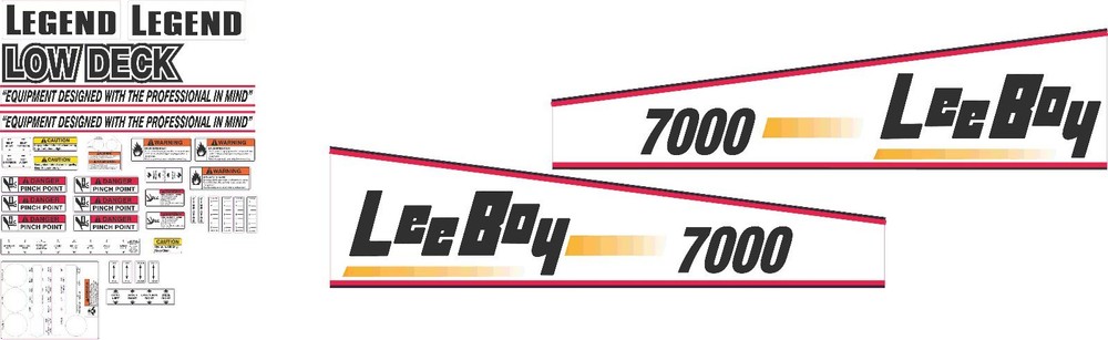 Leeboy 7000 Decal Kit- Very high quality aftermarket decals