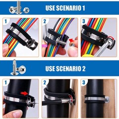 40PCS 3/4 Inch Cable Clamps 304 Stainless Steel Rubber Cushion Insulated Wire…