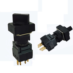 16mm IP40 2/3 Position Selector switch Maintain/Return Round Plastic Knob Switch