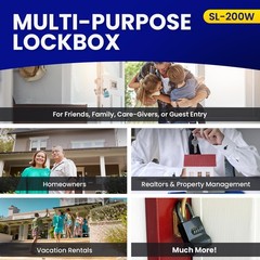 FJM Security ShurLok SL 100W Dual Combination Lock Box for Keys Durable Metal