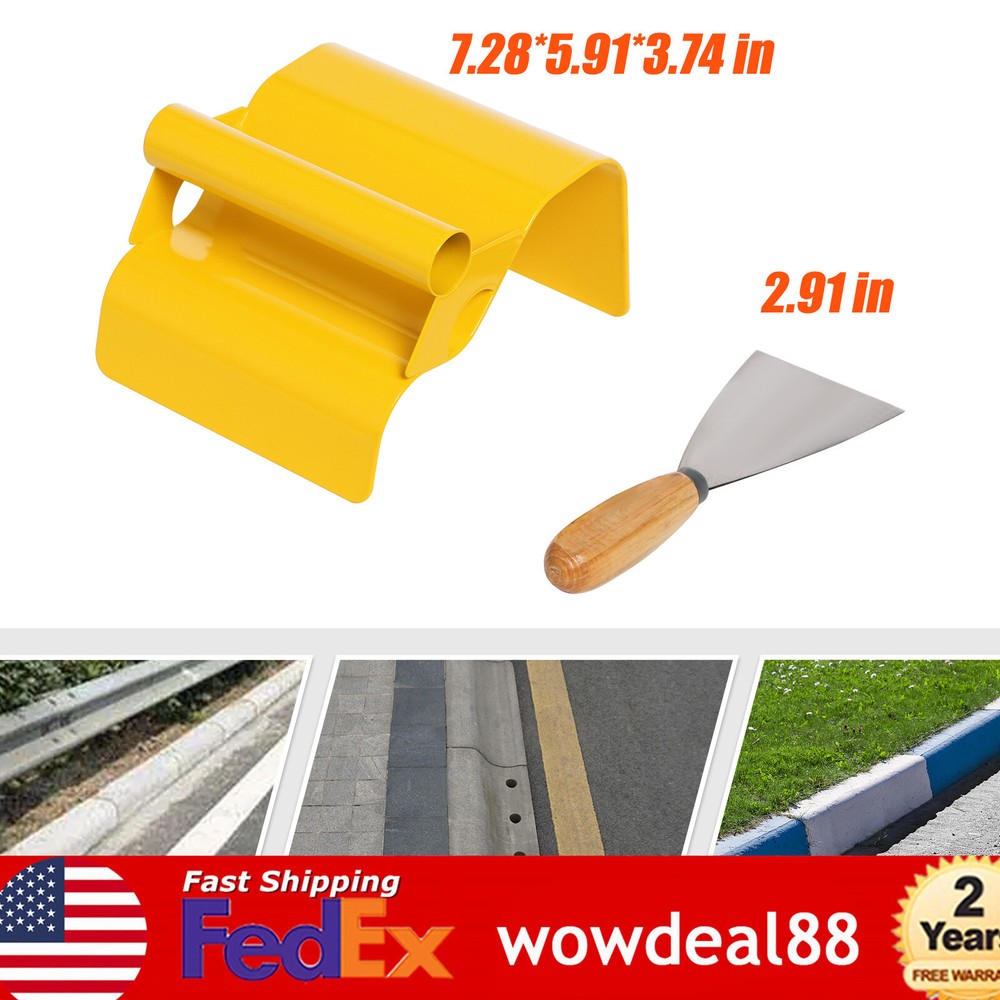 Cement Model Making Tool w/Handle&Putty Knife Landscape Curb Trowel Curbing USA
