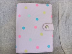 NIB Kikki K Purple Multicolor Spots Canvas Personal Planner Notebook Calendar