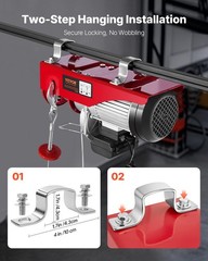 Electric Hoist 2200lbs Crane Winch with Wired Remote Control 1600W 110V