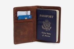 ONA Passport Wallet – Antique Cognac Leather – Sample