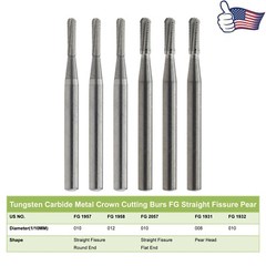 5pcs Prima Wave Dental Carbide Burs High Speed FG 19mm/Surgical FGOS SL 557 25mm