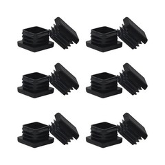 1 1×1 Square Tube End Cap Plastic Plugs 12 Pack 1 Inch Tubing Caps Fence Post