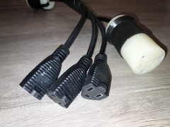 18 inch 1 to 4 Outlet Locomotive Refrigerator Adapter Splitter Cable Plug Cord