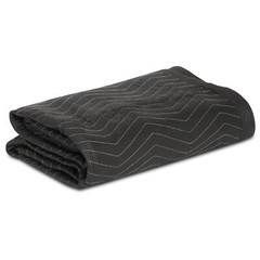 24 Pack Moving Blankets 80″ x 72″ Pro Economy Shipping Furniture Pads Black