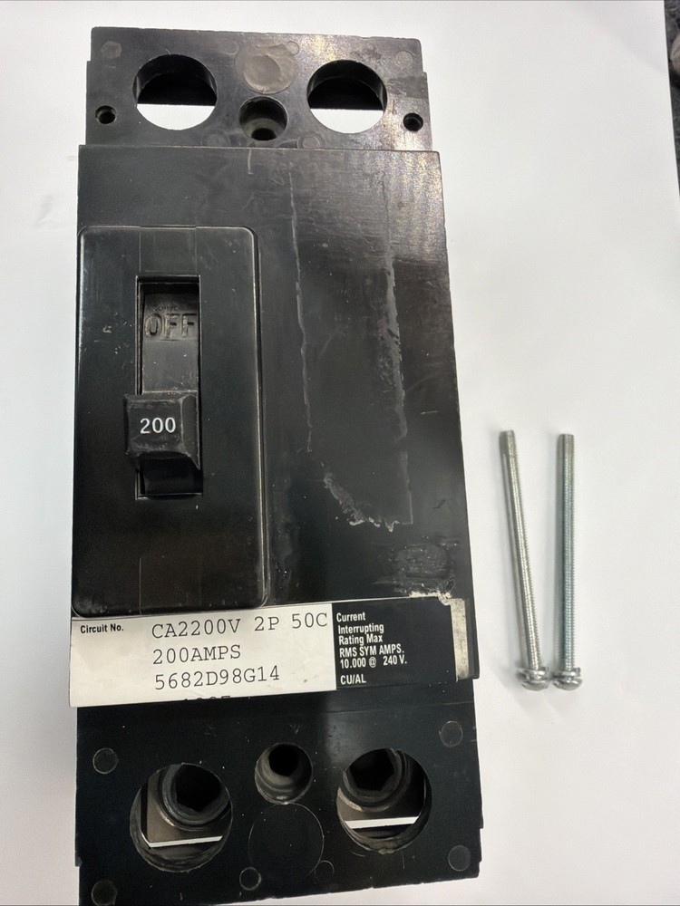 Cutler Hammer Westinghouse CA2200V 2-Pole 200A W/Lugs 240V Ca2200 200 Amp