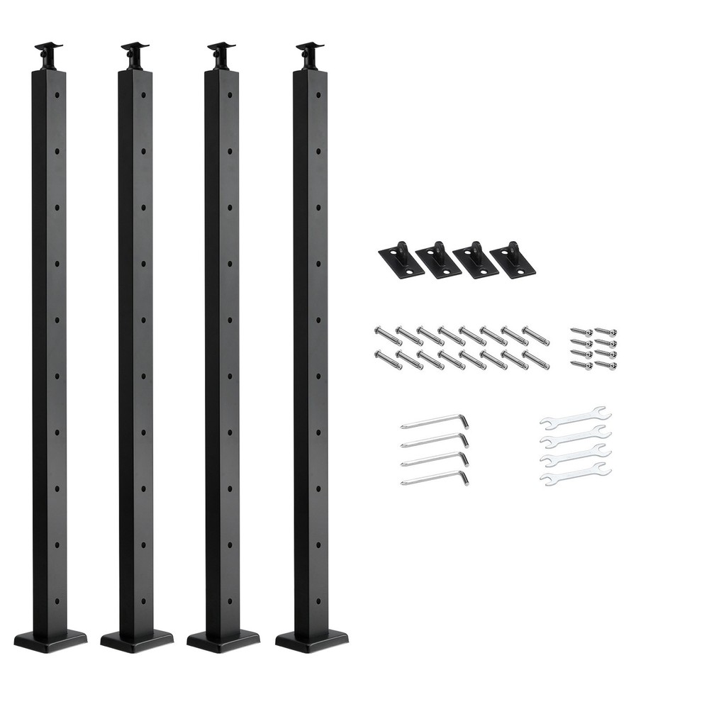 Uimoso 36x2x2 In Horizontal-Hole Cable Railing Post for Decks and Stairs