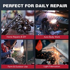ARCCAPTAIN MIG Welder 200Amp 6 in 1 Aluminum LED Stick/Lift TIG + Welding Helmet