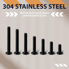 1/4-20 X 1 (30 Pack) Flat Head Hex Socket Cap Screws Bolts, Black Oxide 304 Stai