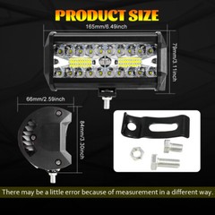 2x 7Inch 40000ML LED Work Light Bar Flood Spot Pod Offroad Fog Driving ATV Truck