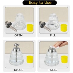 Glass Acetone Dispenser Push Down Pump Alcohol Bottle Cone Top