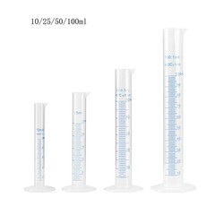 10/25/50/100/250/500ml Plastic Measuring Cylinder Lab Graduated Cylinder Chemist