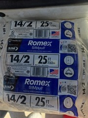 Southwire Romex SIMpull 14/2 25′ Residential NM-B Cu Indoor Electrical Wire