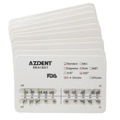 100X Dental Orthodontic Bracket Braces Standard Roth .022 Hooks 3-4-5 AZDENT