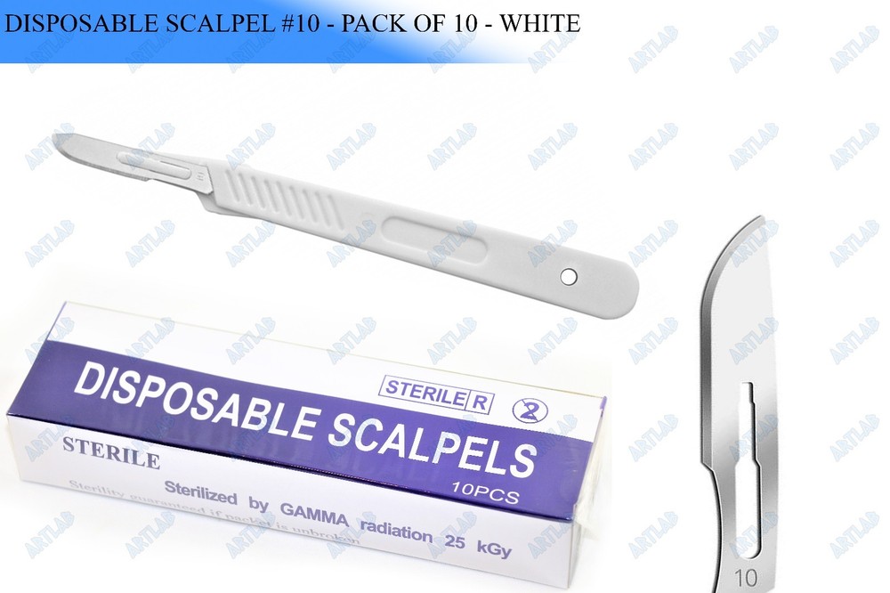 STERILE DISPOSABLE SCALPELS #10 – 10 PCS SINGLE USE SUITABLE FOR DERMAPLANING