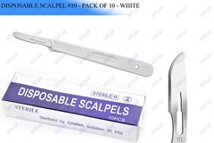 STERILE DISPOSABLE SCALPELS #10 – 10 PCS SINGLE USE SUITABLE FOR DERMAPLANING