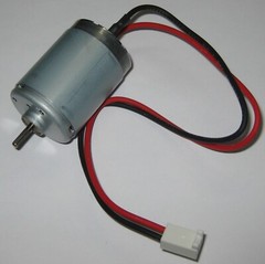 12 V DC – 1,750 RPM – Slow Speed Electric Motor w/ Cable + 3.17mm Knurled Shaft