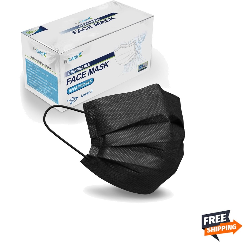 Disposable Face Masks, 3-Ply ASTM Level 3 Medical Grade, FSA/HSA Eligible, Br…