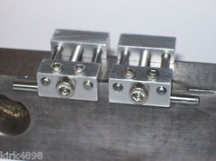 SET OF 2 ADJUSTABLE LOW PROFILE VISE STOPS WITH WRENCHES MACHINIST TOOL