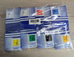 Label Tape Cassette 8 Pack Compatible for Brother P-Touch TZe 12mm Asst Colors