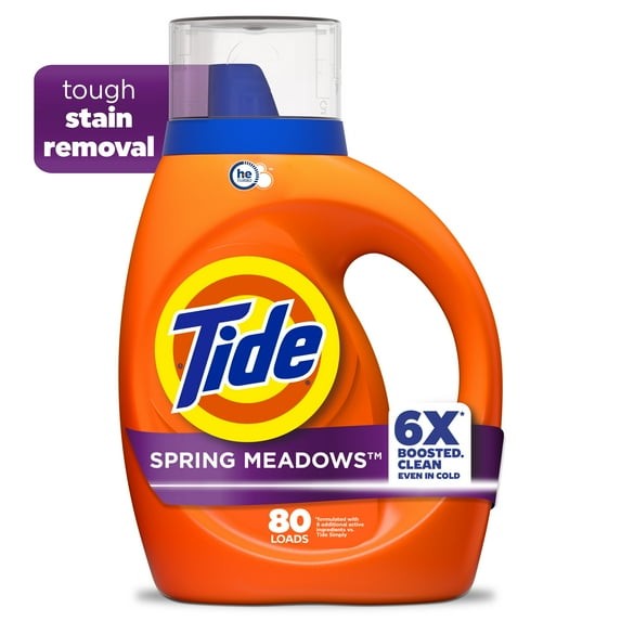 Tide Laundry Detergent Liquid with 6X Cleaning 80 fl oz, 64 Loads