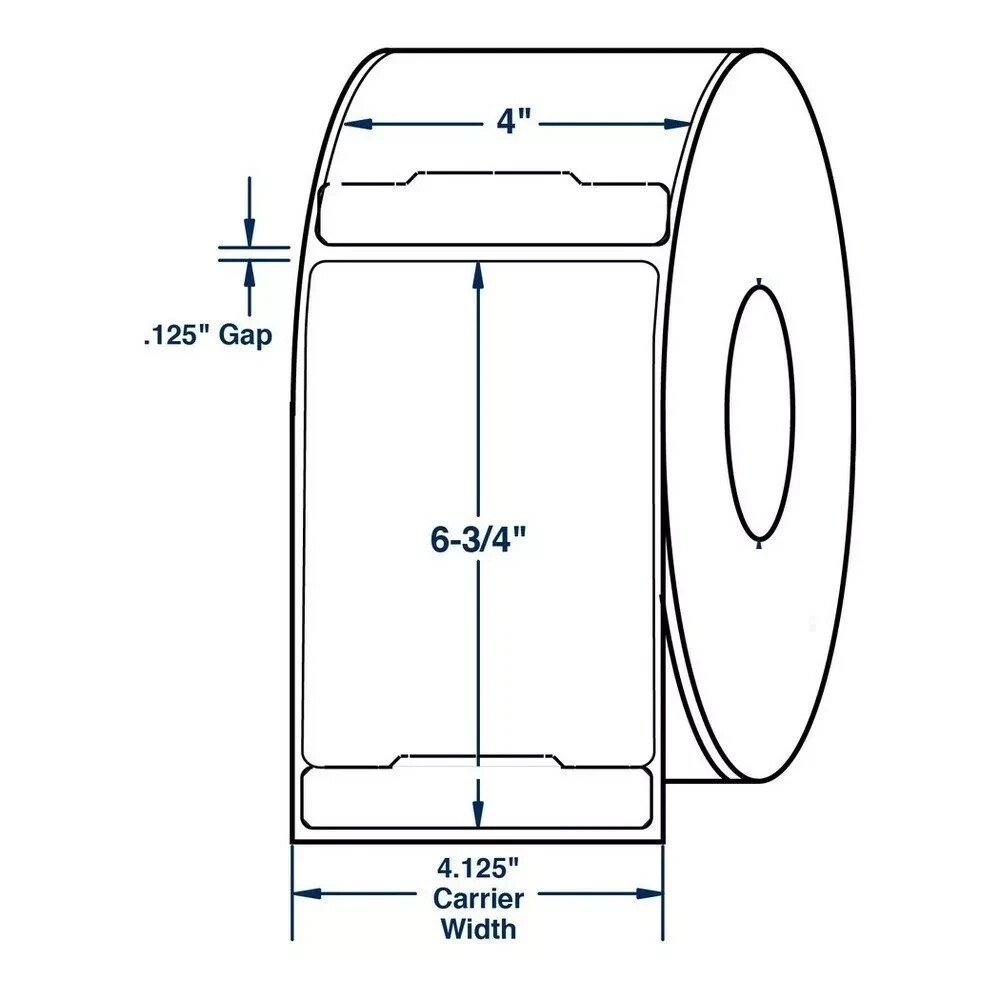 8 Rolls FedEx UPS 4×6.75 Perforated Thermal Shipping Label 1″ Core 250 Per Roll