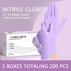 20-300Pcs Nitrile Exam Gloves Disposable Purple Lilac Glove Food Grade Sterile P