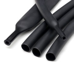 Black Heat Shrink Tube 2:1Unlined &3:1 4:1 Adhesive Glue Lined Heatshrink Sleeve