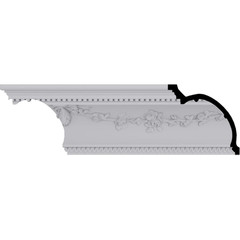 Ekena Millwork Endurathane Floral Swag Crown Moulding 6 3/4H X 6 7/8P X 9 5/8F