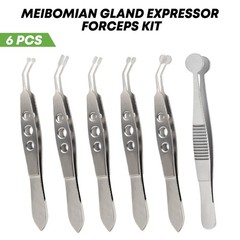 Meibomian Gland Expressor Forceps Kit German Ophthalmic instruments , 6 Pcs Set