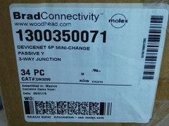 LOT OF 30 BRAD CONNECTIVITY 1300350071 DN3200 DEVICENET 5P MINI-CHANGE PASSIVE Y