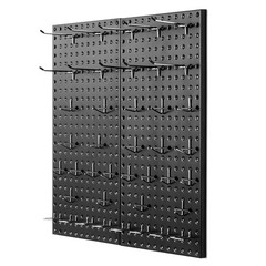 VEVOR Metal Pegboard Panels 2Pcs 24″ x 12″Wall Organizer for Garage Tool Storage