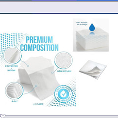 2×2 Non Woven Gauze Sponges 4-Ply, Non-Sterile Cotton Dental Medical (600 Pack)