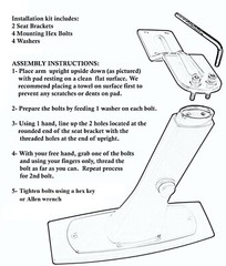 Office Gaming Chair Height Adjustable Arm Replacement Armrest W Pad Top 1 Pair