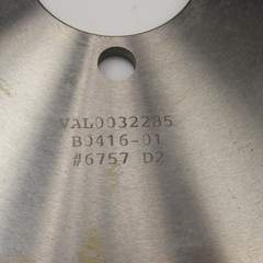 Metso VAL0032285 Web Bottom Band Slitter Blade 8.500 x 1.6515 x 0.1970″ Thick