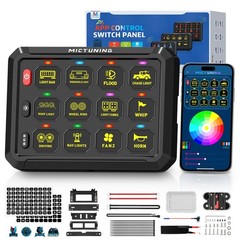 MICTUNING RGB 12 Gang Switch Panel with APP Control, Adjustable Strobe Pulse …
