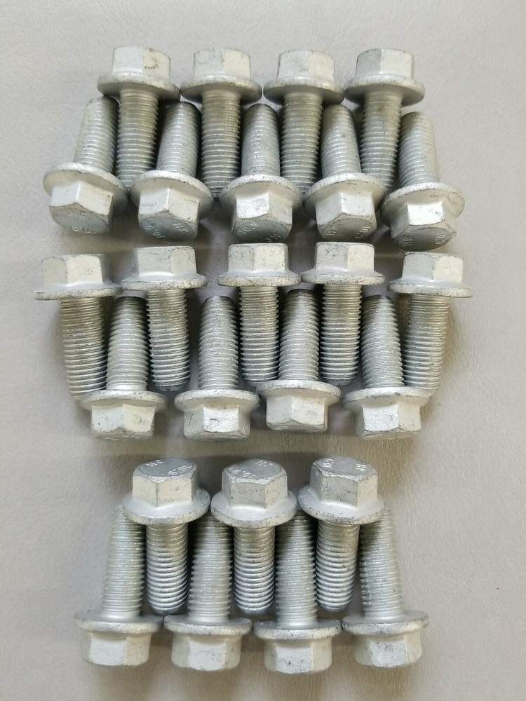 (25) pcs)Hex Bolts m10x1.25×25 Grade 10.9 Silver Geomet Finish (New)