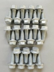 (25) pcs)Hex Bolts m10x1.25×25 Grade 10.9 Silver Geomet Finish (New)