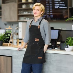 Chef Apron for Men Women with Pockets Adjustable Strap, Water Repellent Apron…