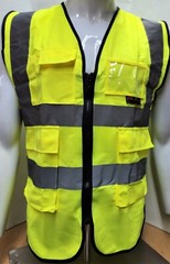 Hi Visibility Reflective Yellow Safety Vest with ID POCKET (Small to 2XL)