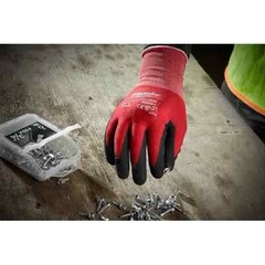 Milwaukee 48-22-8903B Cut Level A1 Nitrile Dipped Gloves, SMARTSWIPE, S-2XL, Dz
