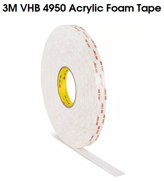 3M 4950 VHB Double Sided Tape 3/4″ x 36 Yards White Heavy Duty Mounting NEW