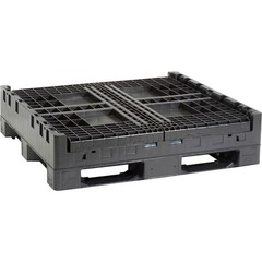 Plastic Folding Bulk Shipping Container 2000 lb. Capacity 48 x 44-1/2 x 34