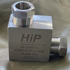 HiP 30-22HF16 Elbow High Pressure Fitting 30,000 PSI