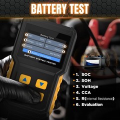 Car Battery Tester 12V 24V Automotive Battery Load Tester 30-2000 CCA, Auto A…